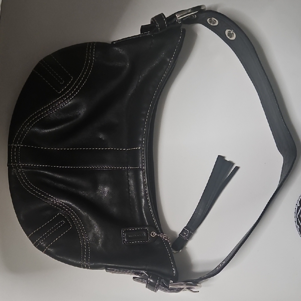Coach Black Leather Hobo Bag